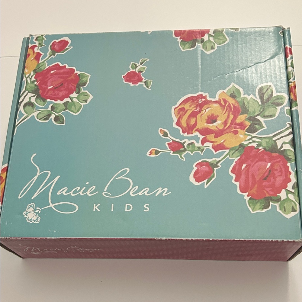 Macie Bean Kids Brown Floral Embroidered Western Cowgirl Boots - Picture 3 of 3